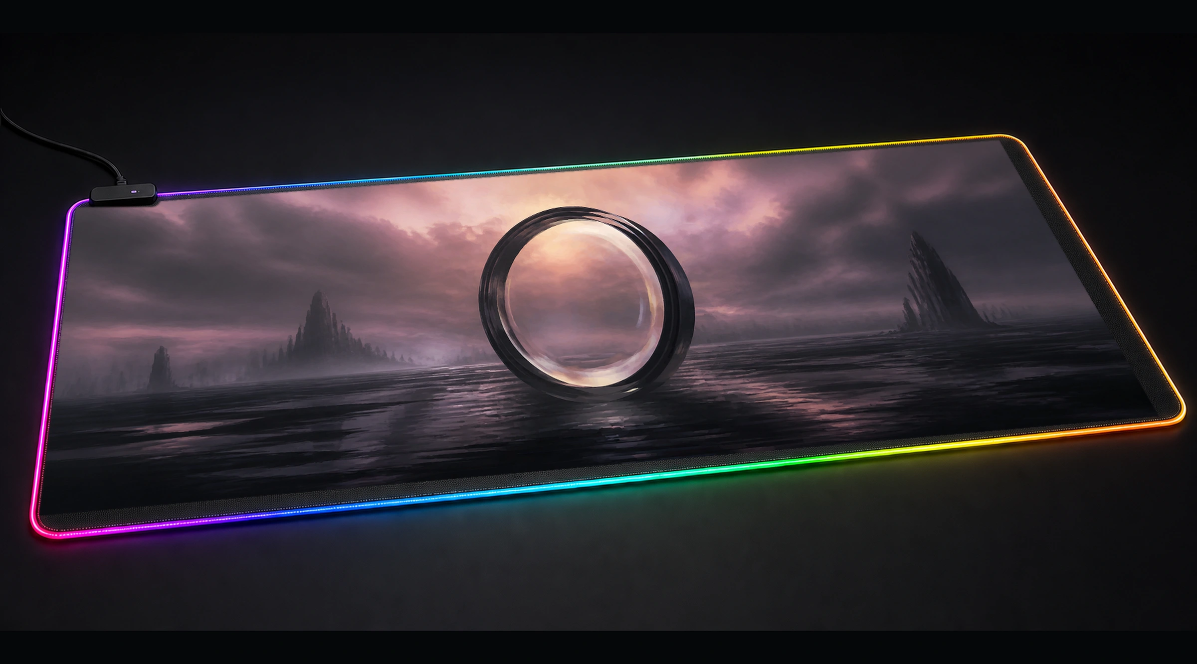 Starfield Game tactical action panoramic RGB gaming desk mat product view